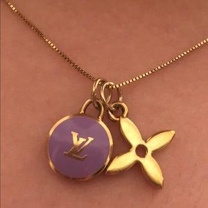 Louis Vuitton Charms on 14k Necklace
